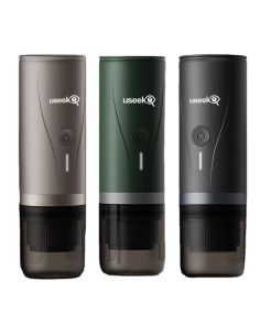 USEEK Macchina Espresso Portatile USB-C 20 bar, compatibile capsule NS e caffè macinato, con borsa da viaggio
