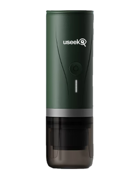 USEEK Macchina Espresso Portatile USB-C 20 bar, compatibile capsule NS e caffè macinato, con borsa da viaggio
