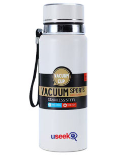 USEEK Borraccia Termica Digitale 1000 ml in acciaio inox 316 con display LED touch, isolamento 24 ore, filtro tè e laccio