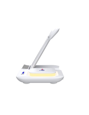 USEEK Caricatore Wireless 5 in 1 Pieghevole con luce LED, ricarica rapida per smartphone, smartwatch e auricolari, USB