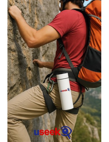 USEEK Borraccia Termica Smart 500 ml con display LED touch, acciaio inox 304, isolamento 24 ore, antigoccia, BPA free