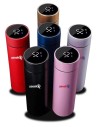 USEEK Borraccia Termica Smart 500 ml con display LED touch, acciaio inox 304, isolamento 24 ore, antigoccia, BPA free