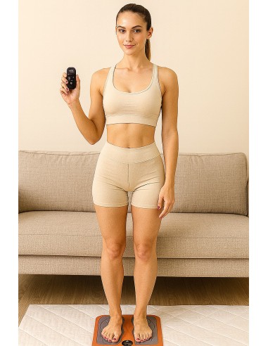 USEEK Massaggiatore Plantare EMS con telecomando, ricaricabile USB, 6 modalità e 15 intensità, sollievo dolore e circolazione